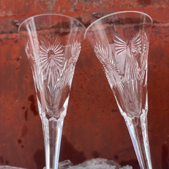 Waterford Millennium Universal Toasting Flute Pair - Picture 2 of 8